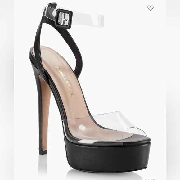 BNWT Andrea Wazen black Platform’s - Picture 2 of 4